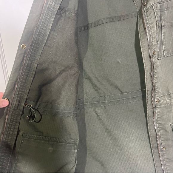 Carhartt Utility Jacket Dusty Olive Green Size Small Canvas Gorpcore Distressed - Picture 12 of 15